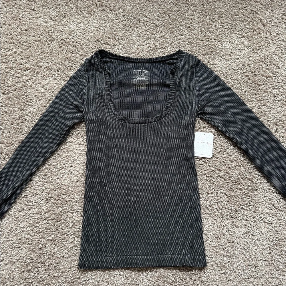 Intimately FP Clean Slate Seamless Layering Top In Black NWT - Picture 5 of 7
